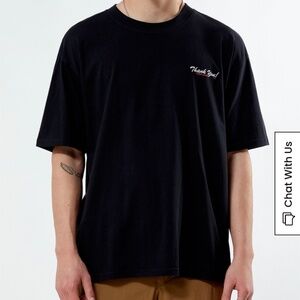 PacSun Basics Thank You Come Again Embroidered T-Shirt Black Cotton NEW Men's XL